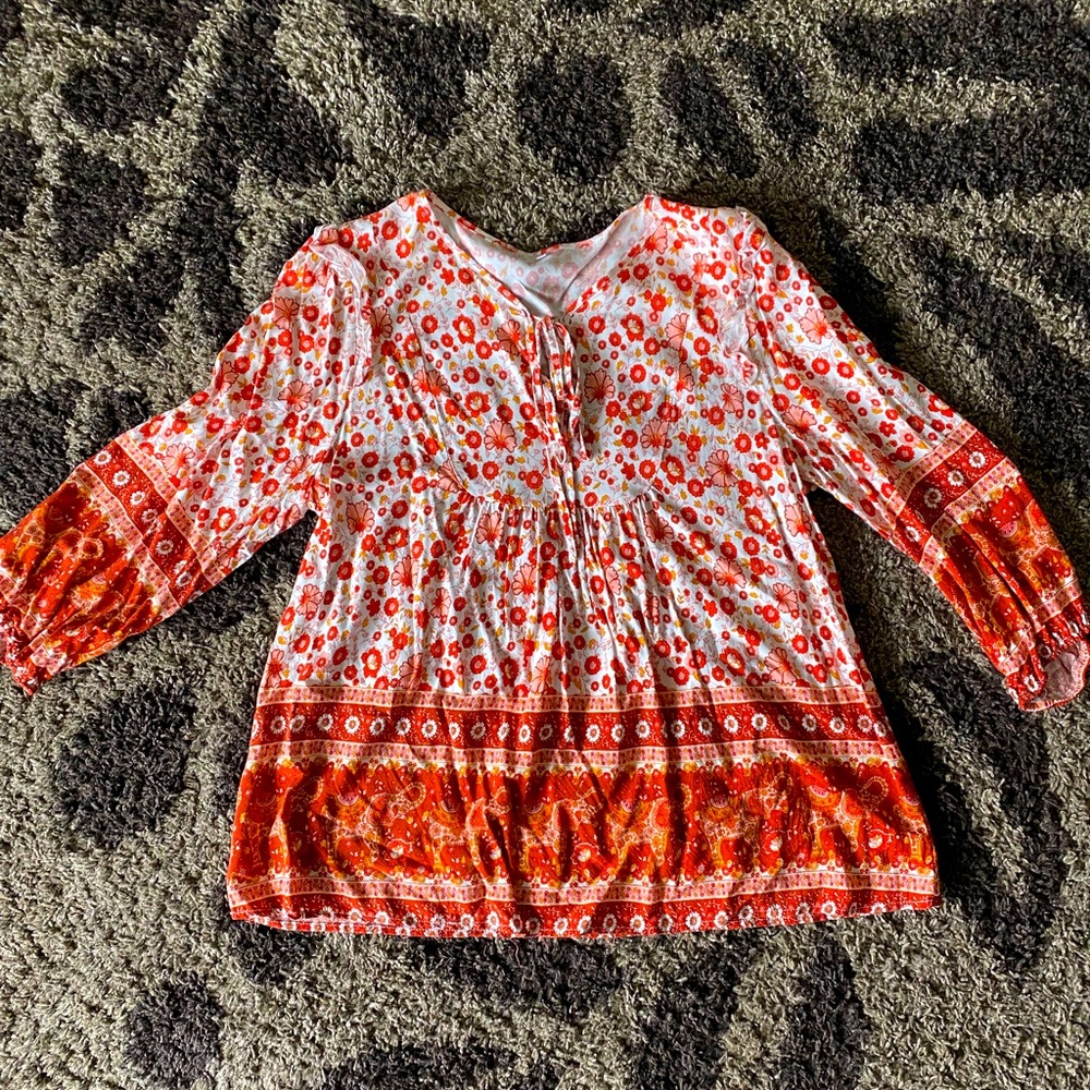 Floral Bohemian Blouse